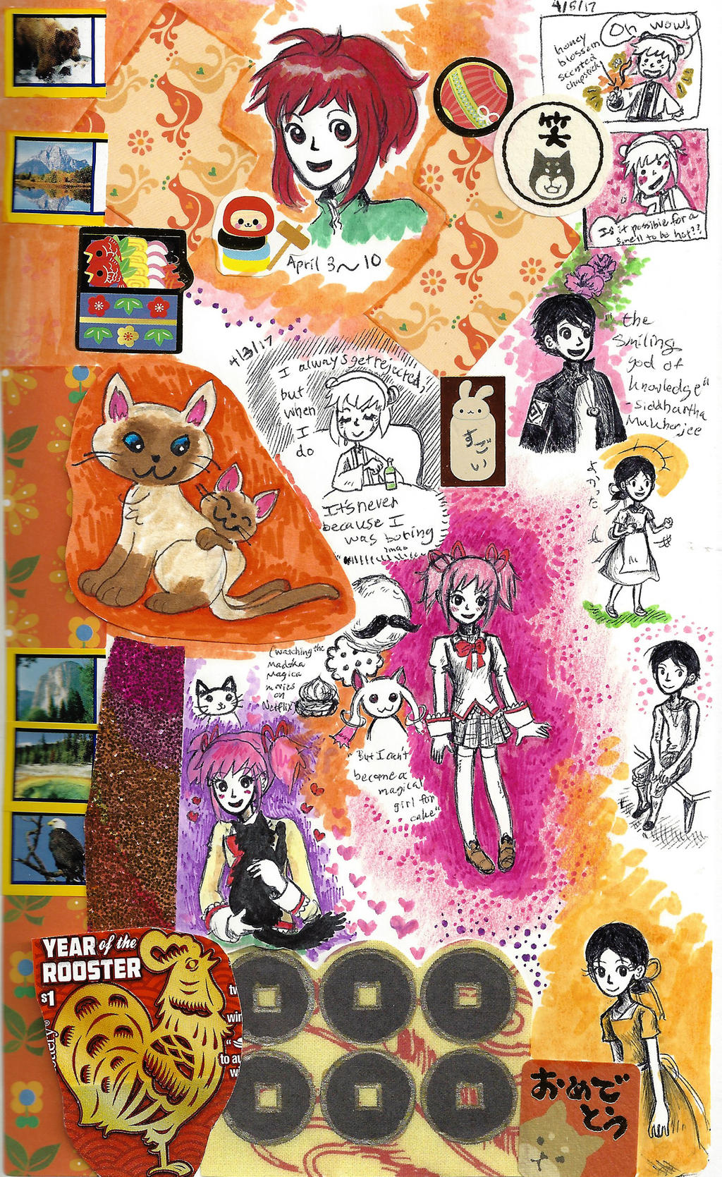 page - happy in orange, happy in pink by sweet-suzume
