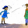 Playing in the Snow (now in color!)