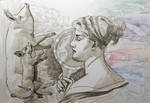 MirrorPigsInk Sketch - Mirror and Pigs by gkpainting