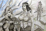 Ink Sketch - Game Characters by gkpainting