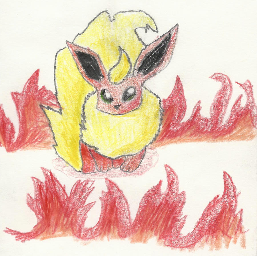Flareon's great fire by mariosuperfan on DeviantArt