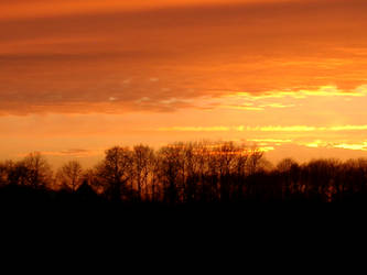 Sunset in Garijp, Holland