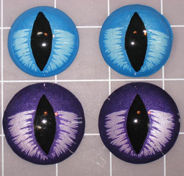 purple and blue Slit eyes