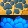 UV blue k9 footpads