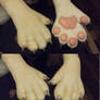 Airbrushed nubby paws