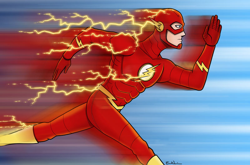 The Flash running by ebbewaxin on DeviantArt