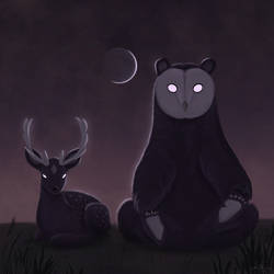 Owlbear and Deer