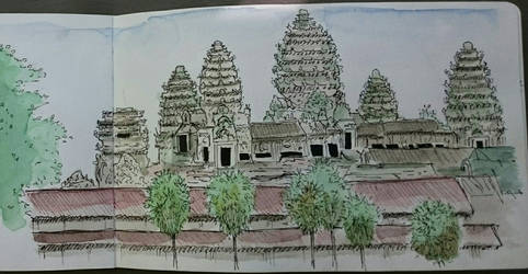 Travel Sketch - Angkor Wat