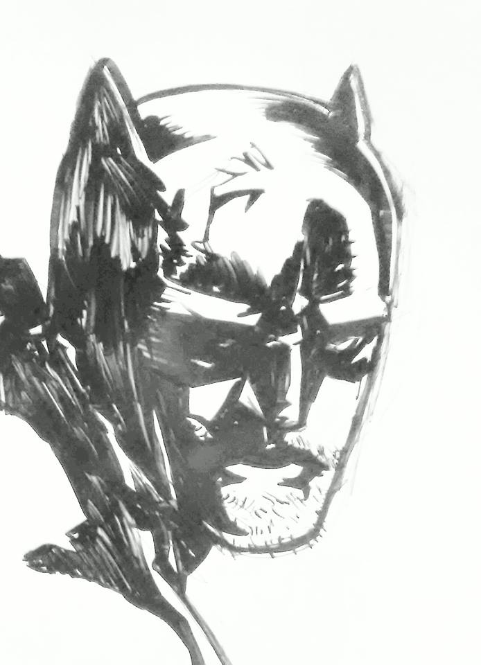 Batman Head Sketch by EX-P on DeviantArt
