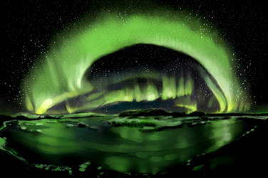 Aurora borealis by Macrocosmique