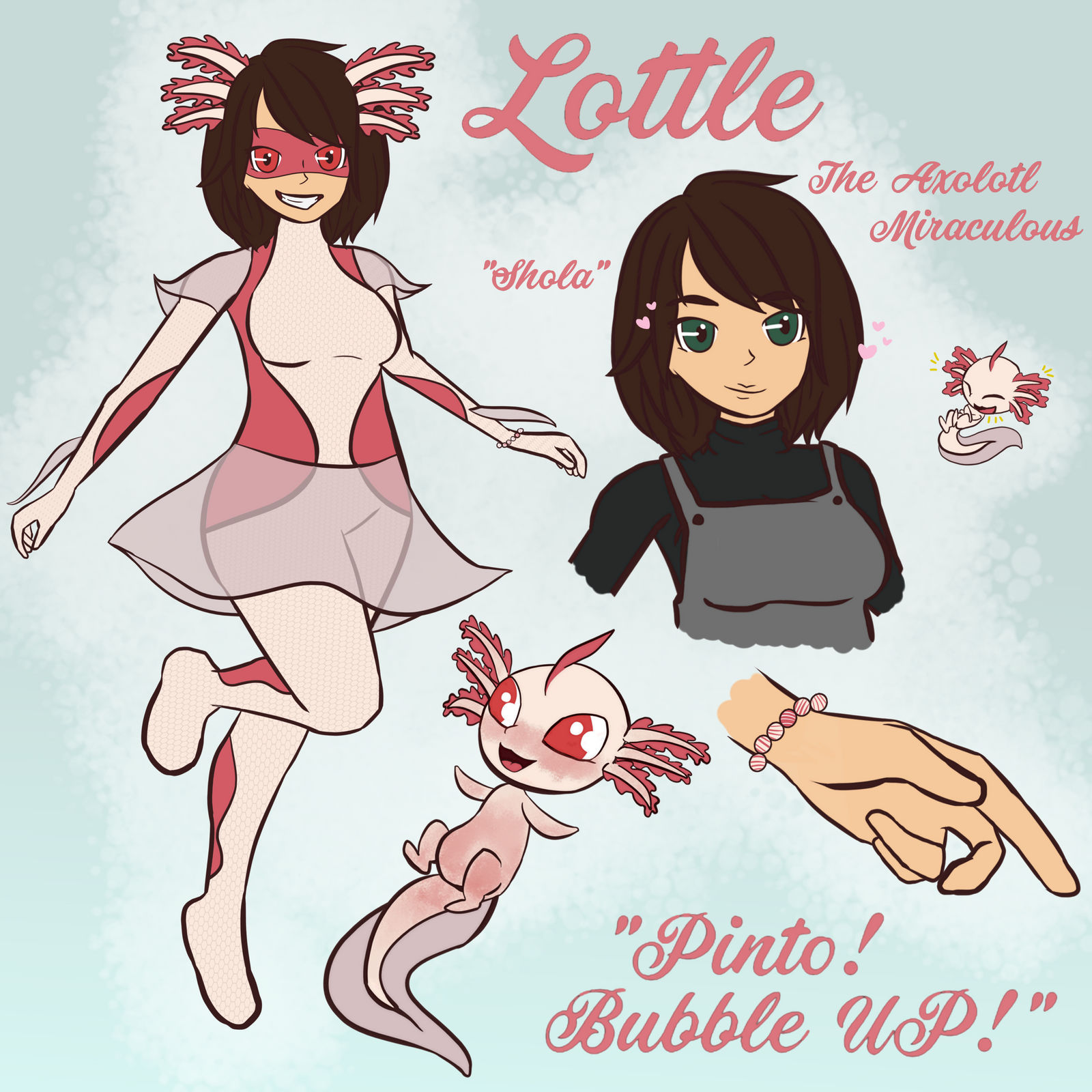 Lottle! The Axolotl Miraculous - Miraculous OC by kakkoii-princess on ...
