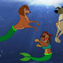 Merpup request #13 3 Merdogs underwater.