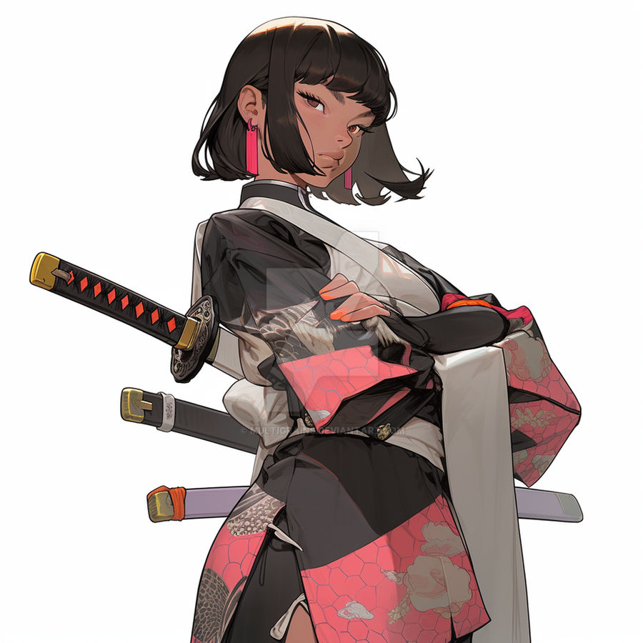 Premium AI Image  Epic Battle Anime Warrior Girl Ready for Combat