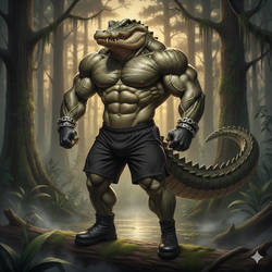 Muscular alligator