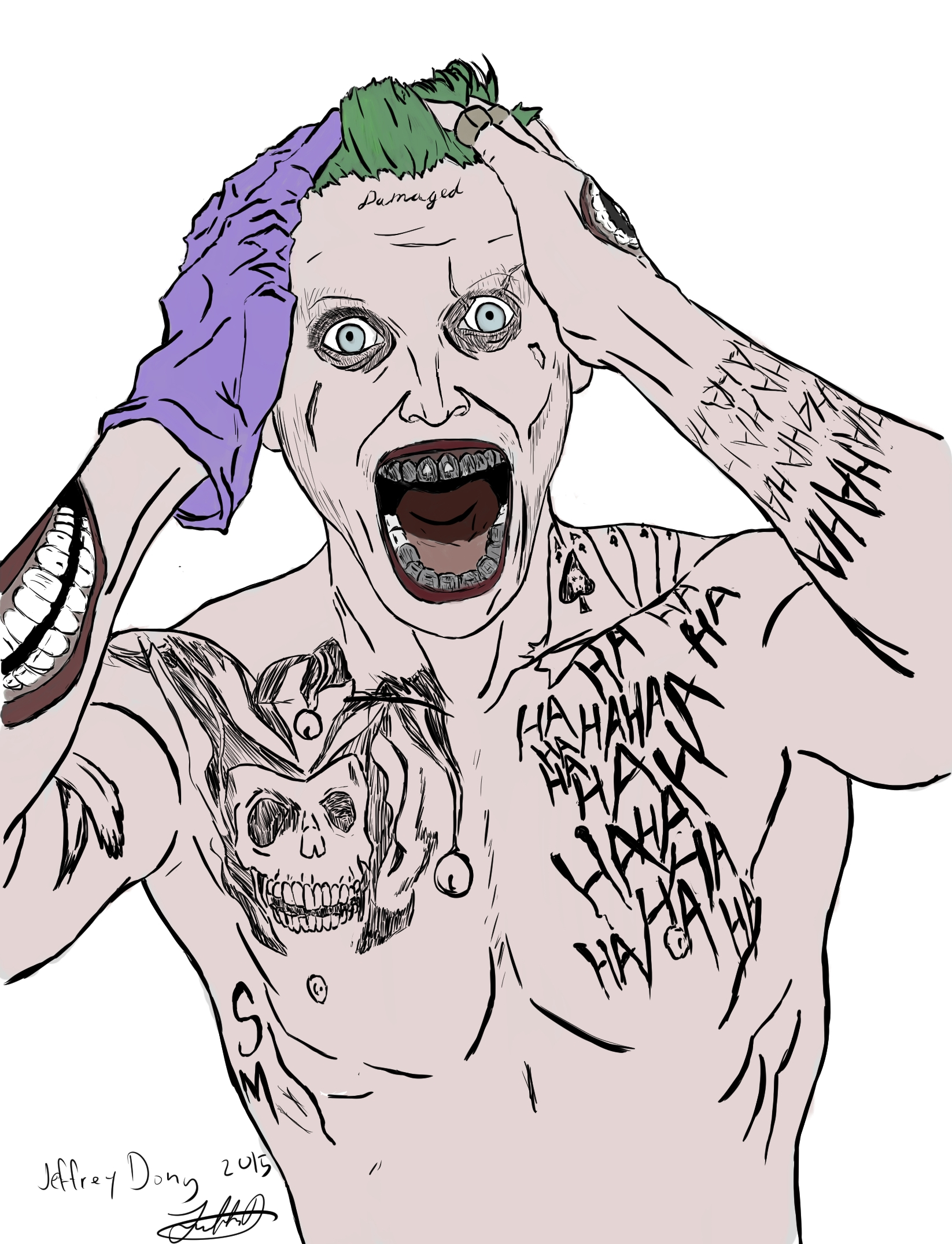 New Joker From Jared Leto In Suicide Squad Flat By Jdremix On Deviantart New Joker From Jared Leto In Suicide Squad Flat By Jdremix On Deviantart