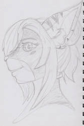 Sketch - Headshot of Que for Maiuo