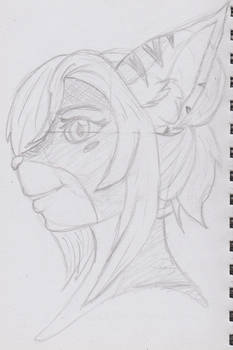 Sketch - Headshot of Que for Maiuo