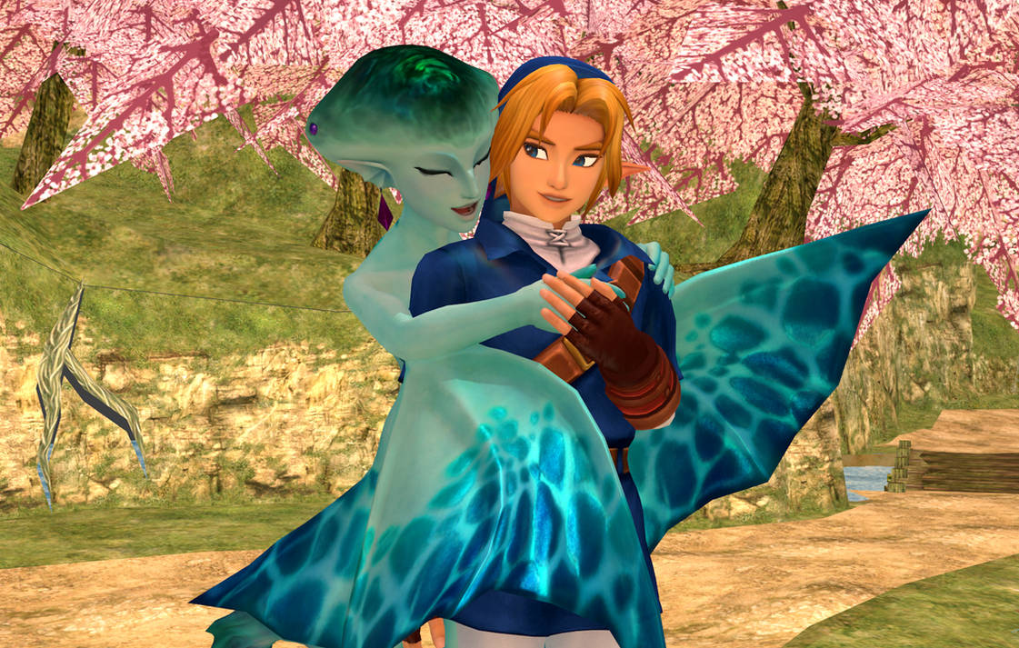 Link and Ruto -- At the Pond by MissMoonshadow0501 on DeviantArt