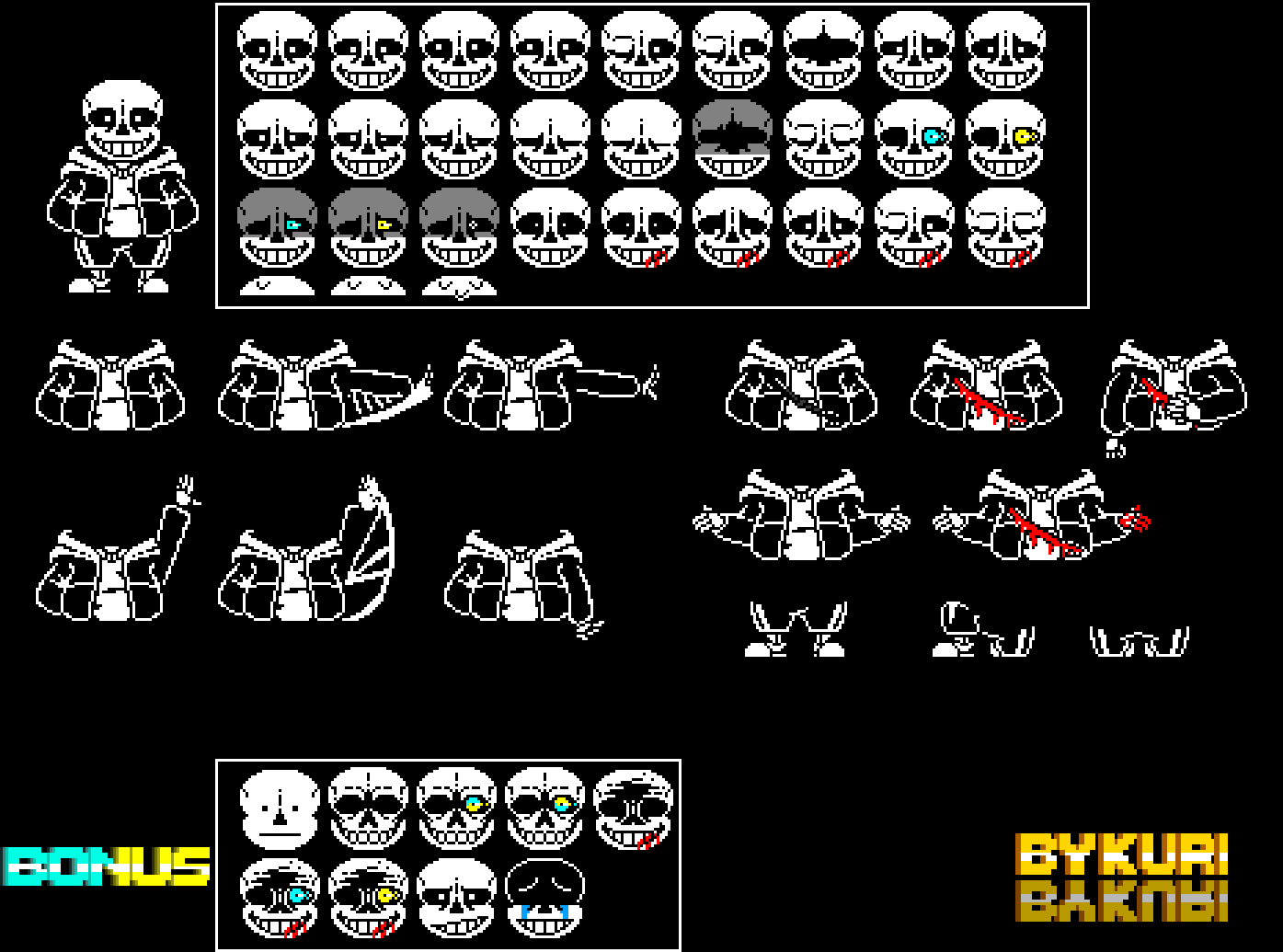 Undertale Sans ReSprite Sheet by Sami32e on DeviantArt