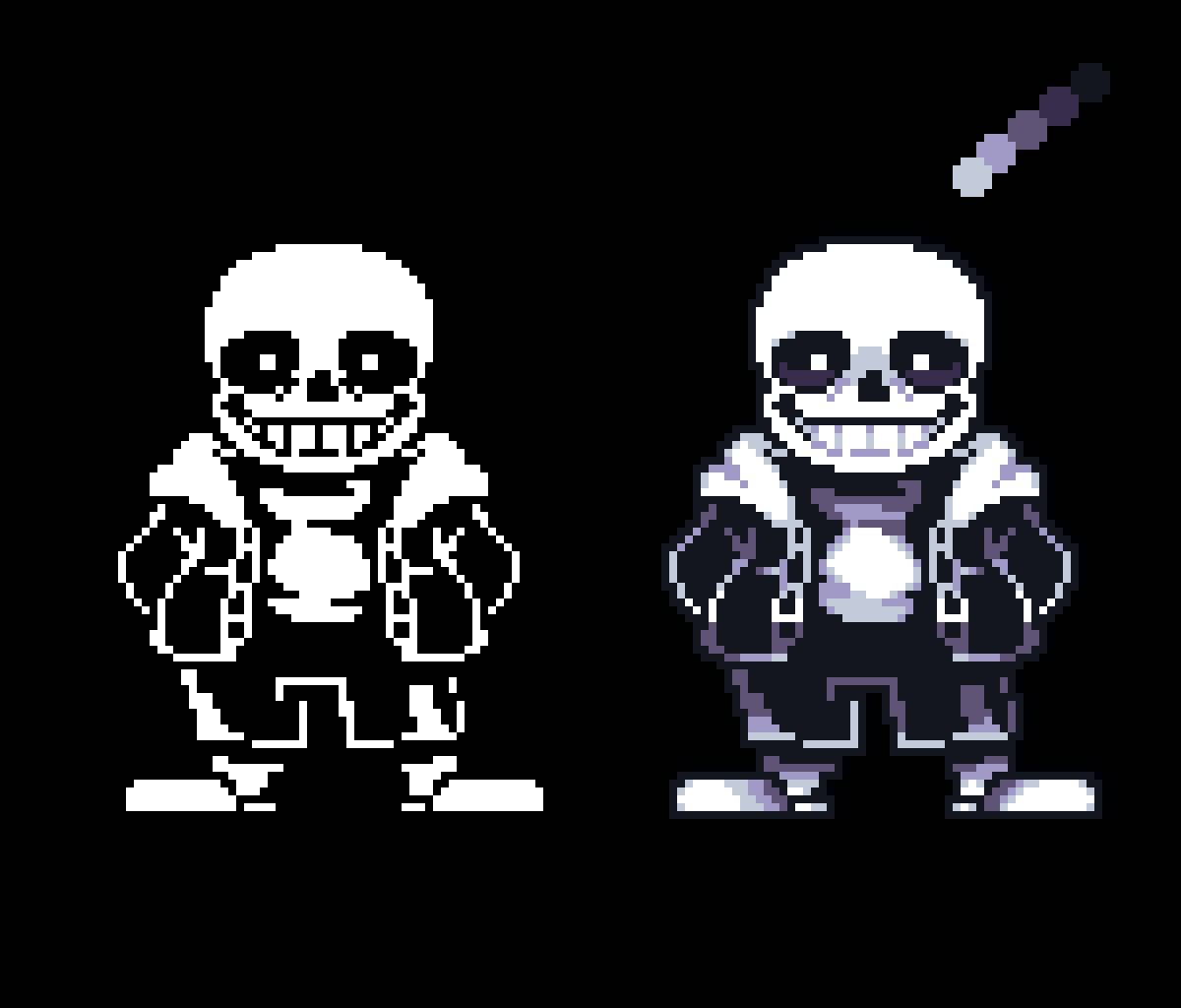 Undertale - Sans battle sprite by sotwound on DeviantArt