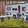 MMD mixed anime picnic wallpaper