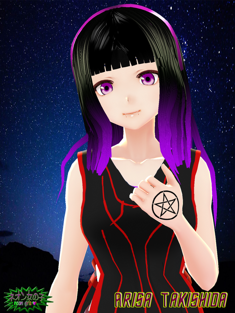 Vroid arisa in a vampire dress