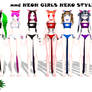 Mmd neongirls neko style dl below