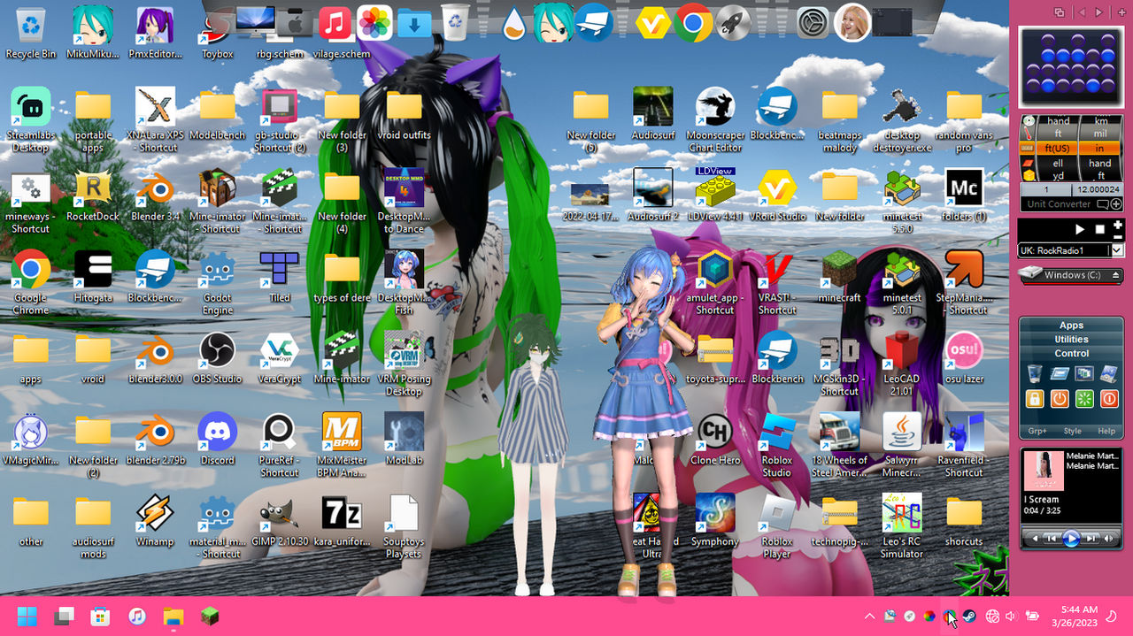 Playing with the mmd desktop program