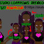Vroid studio cornrows or braided hair presrts