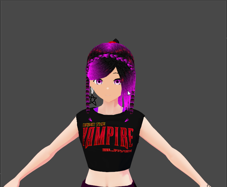 VRoidStudio cool bun hair preset dl in des
