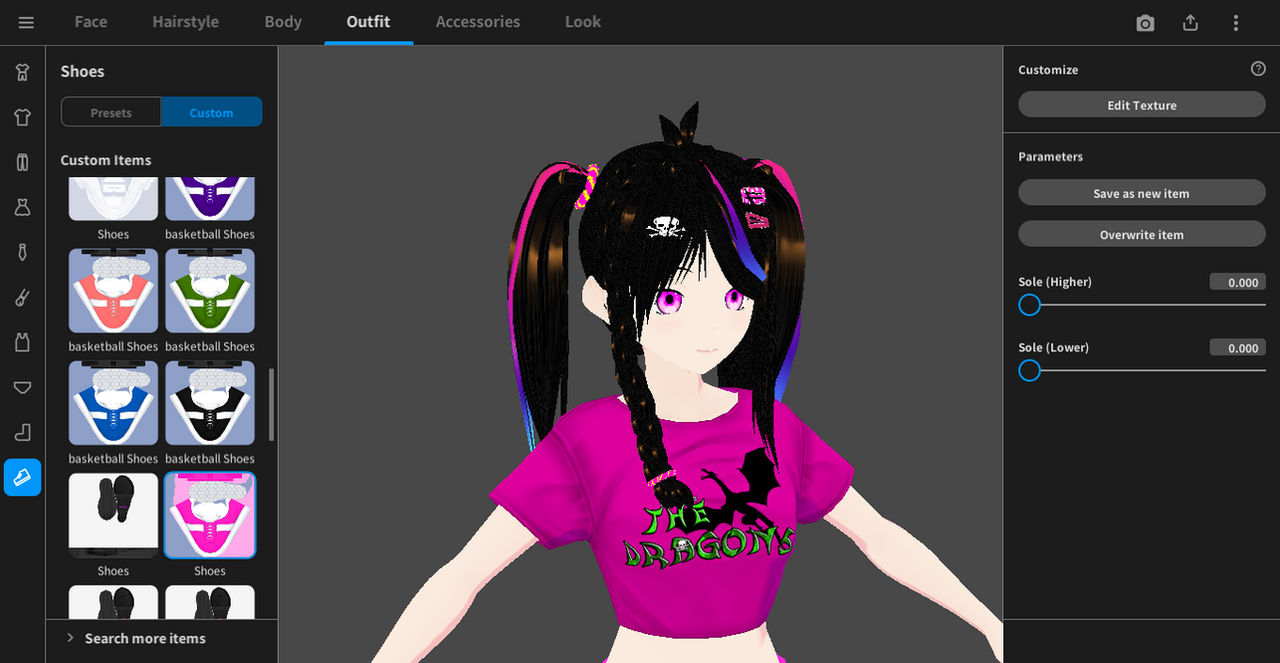 VRoidStudio a change to my oc rosa's hair