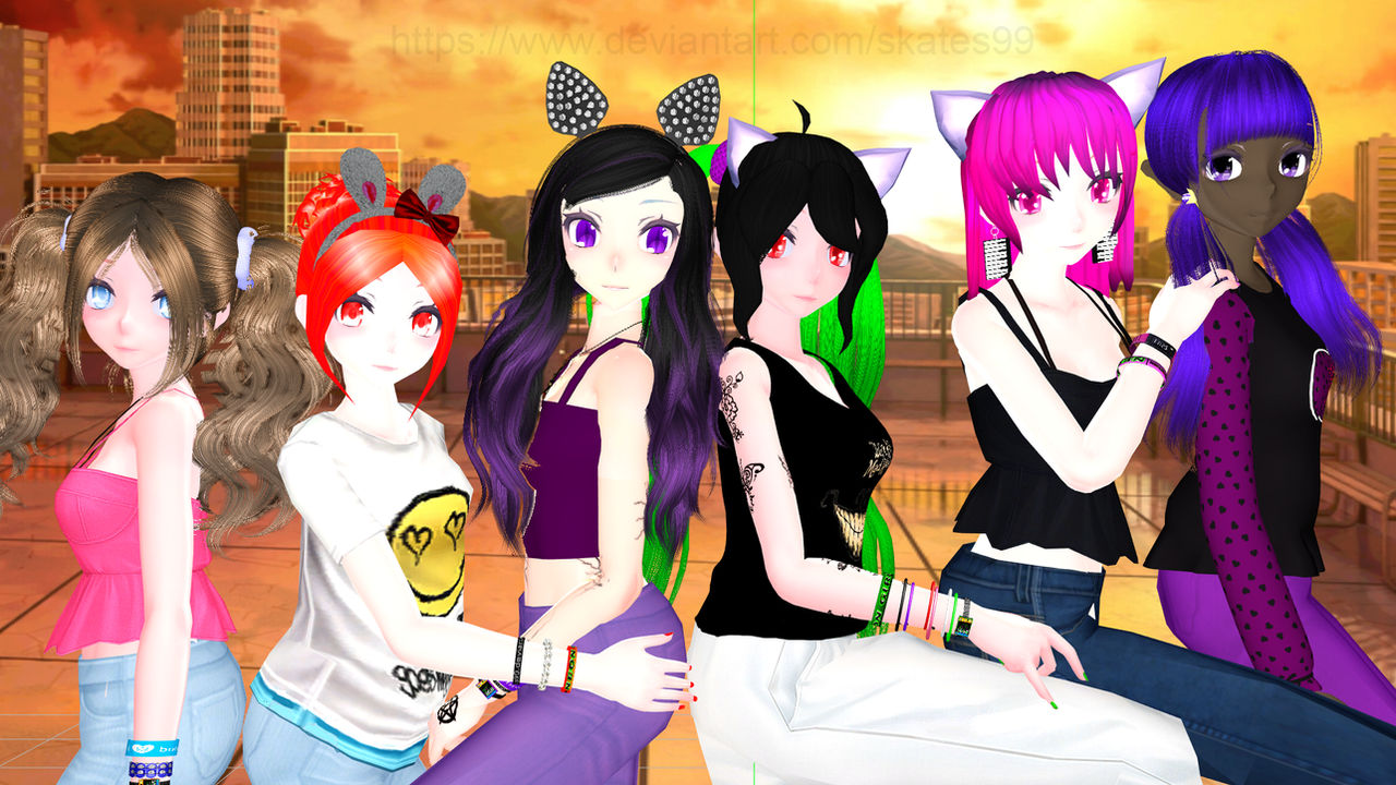 mmd le sserafim styled pose usig my ocs