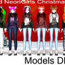 mmd my ocs neongirls 2025 christms style dl
