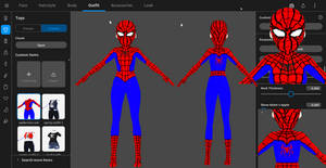 vroid studio my attempt at making a spidrman suit work in progress