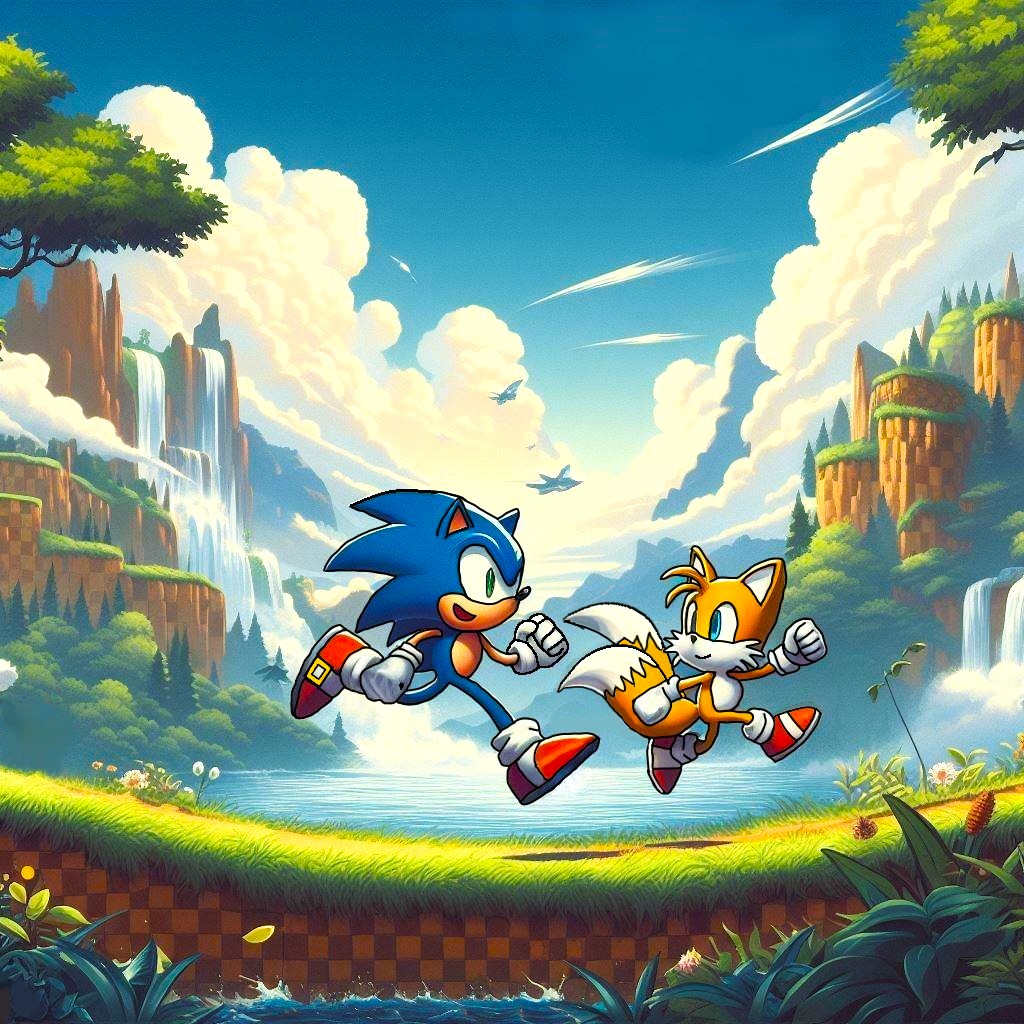 Sonic the Hedgehog Green Hill Zone Painting 