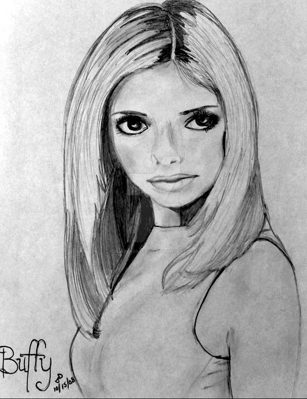 Buffy Drawing 2008 by blackassassins on DeviantArt