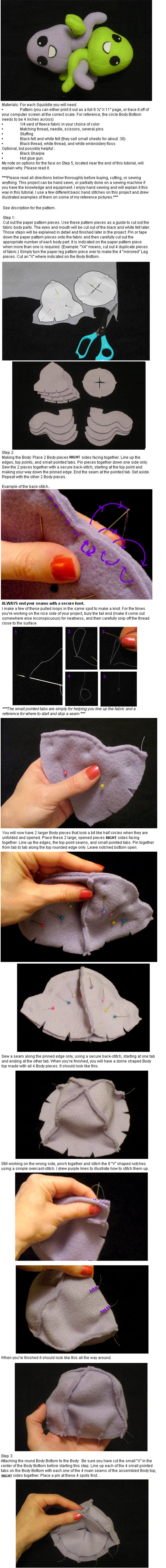 Squiddle Plushie Sewing Tutorial PART 1