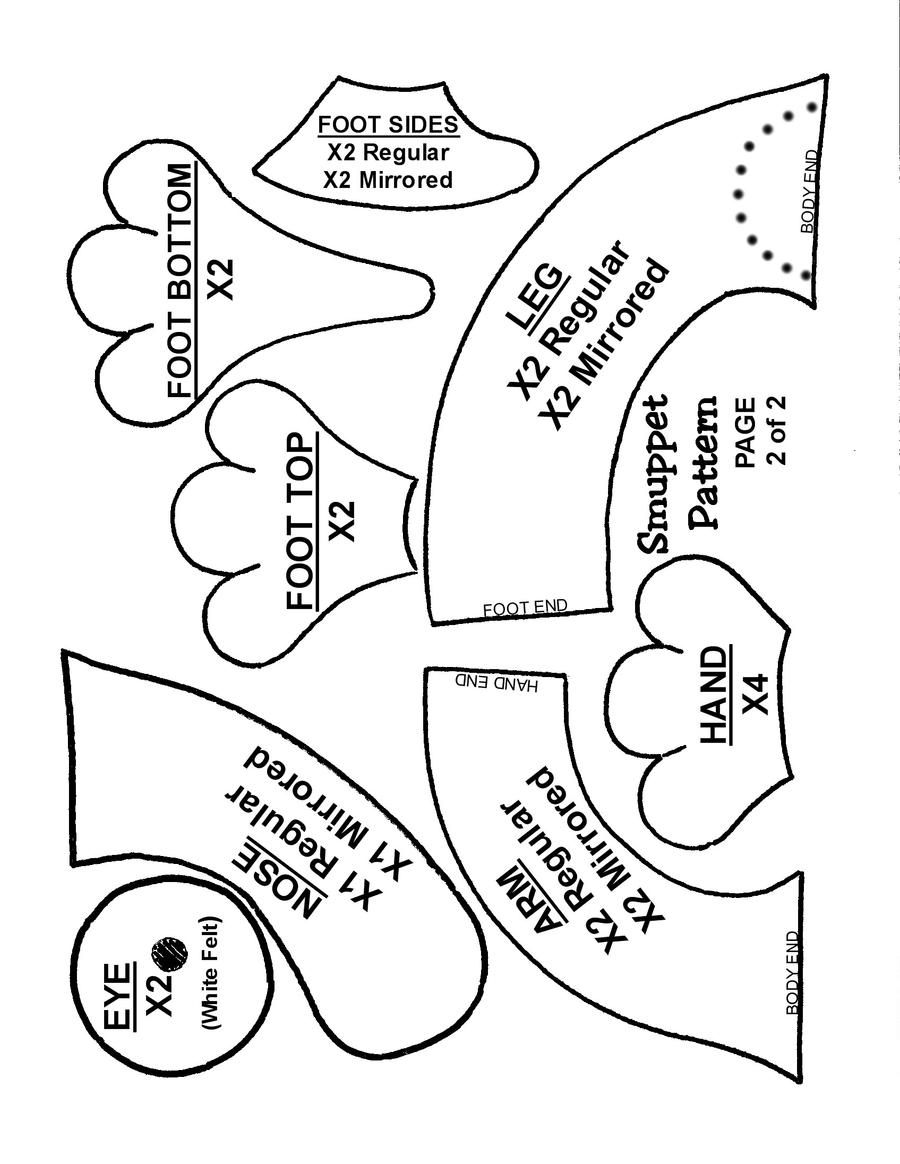 Smuppet Template Smuppet Plushie Sewing Pattern PAGE 2 of 2 by lishlitz on DeviantArt