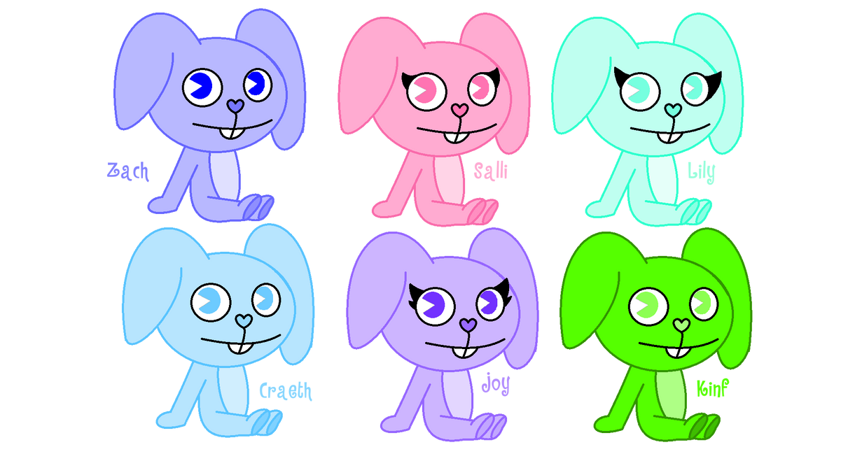 HTF Colors Rabbits by pintyedge30 on DeviantArt