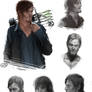 The walking dead - Daryl Dixon sketches