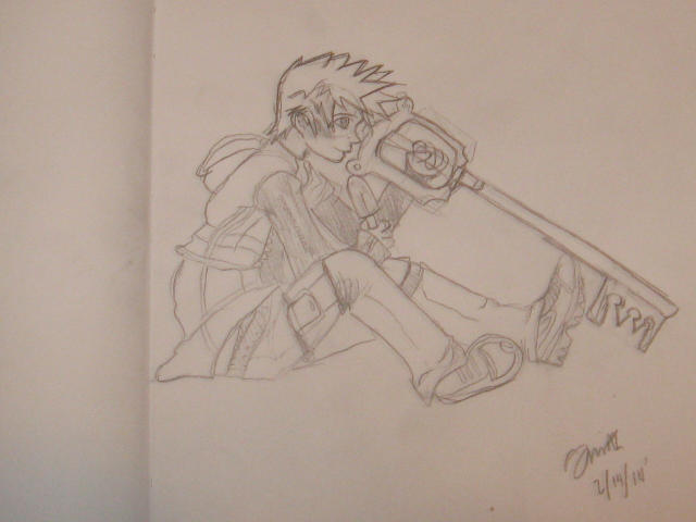 sketch 7: Roxas by justinburblak141 on DeviantArt