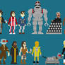 4th Doctor Pixel Characters