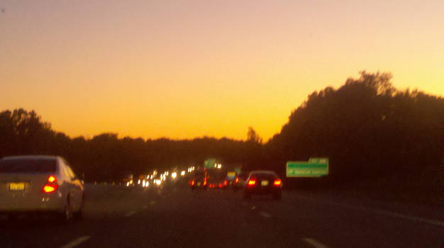 Interstate CarSunset