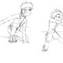 Naruto and Sakura sketches