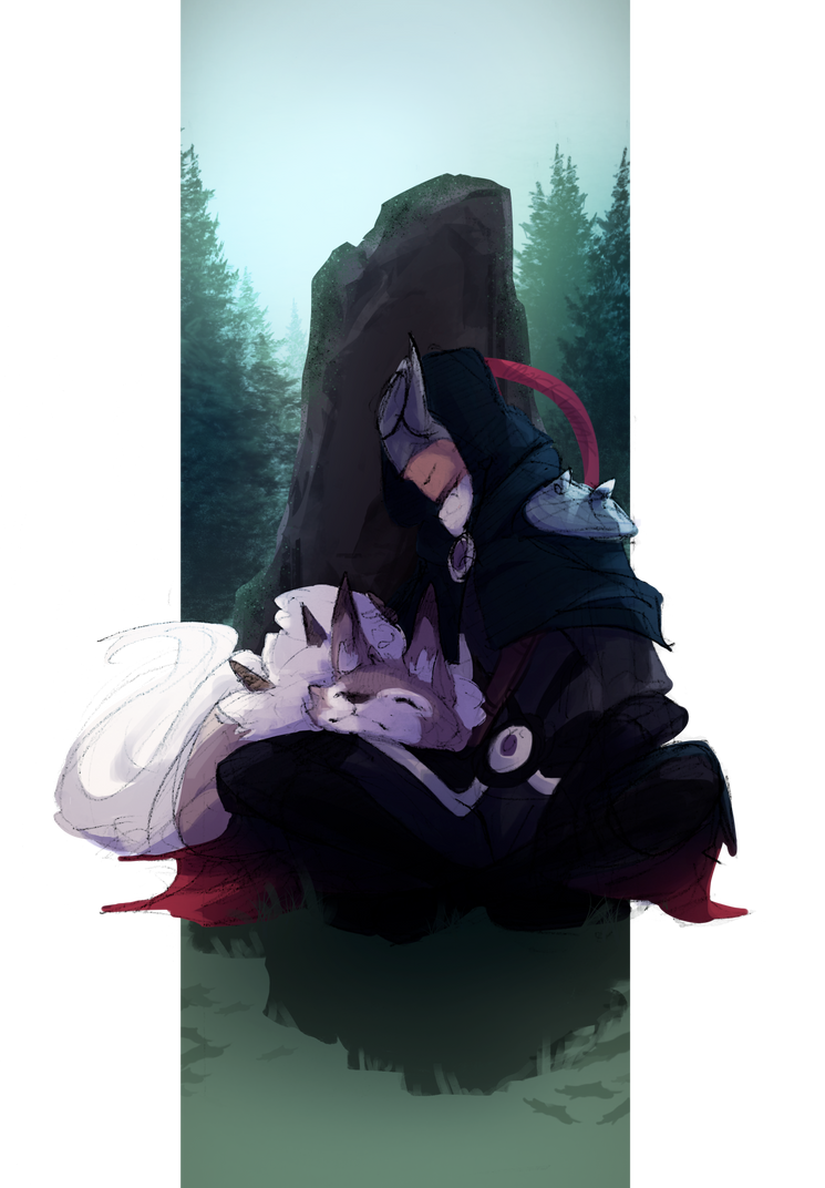 Poke-Ren Sketchtober: Companion by Mokkun-Way