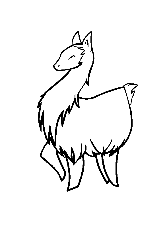 +SPARKLE LLAMA+ lineart