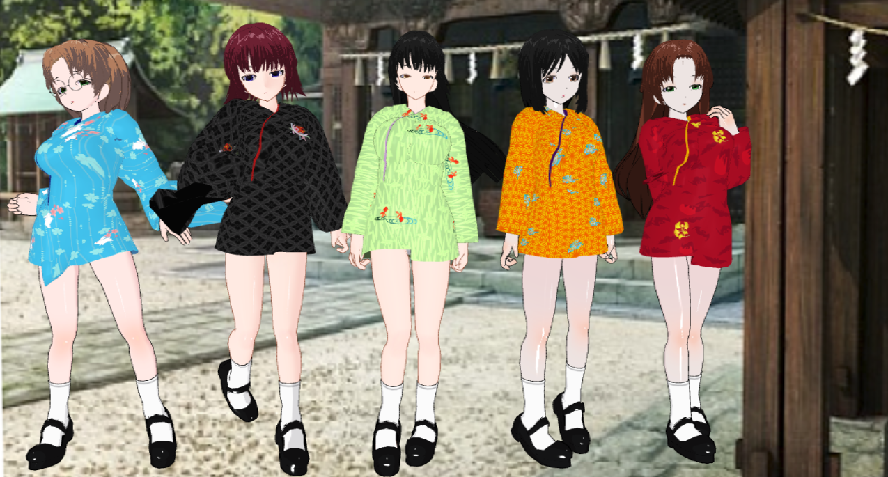 Azumanga Daioh Girls Summer Kimonos