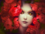 Lying On Red Roses by Valentina-Remenar