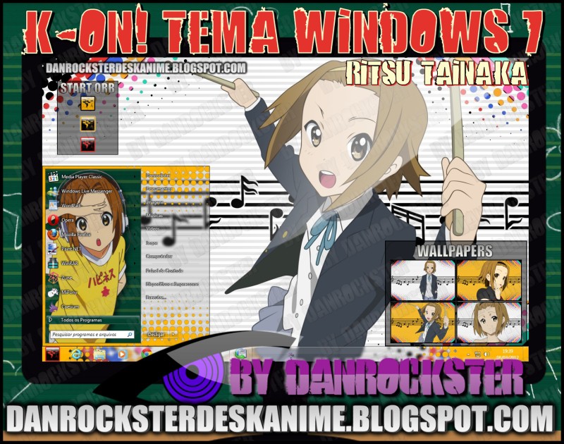 Ritsu Tainaka Theme Windows 7