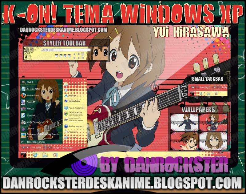 Yui Hirasawa Theme Windows XP